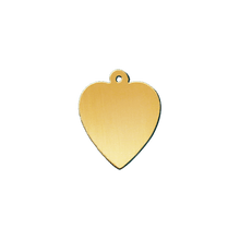 Load image into Gallery viewer, 14K Yellow Gold Heart Disc With Loop (.025" thickness)
