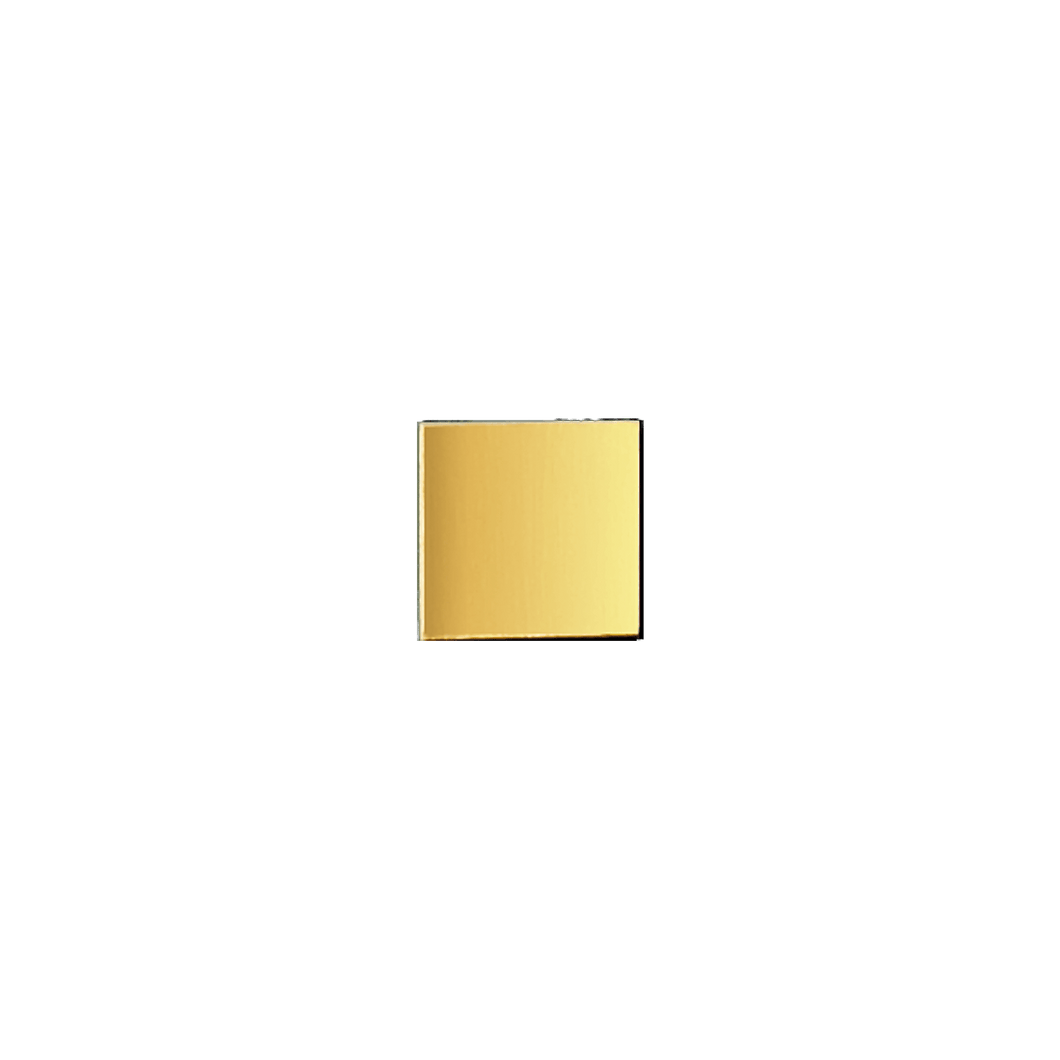 14K Yellow Gold Square Disc (.025