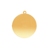 14K Gold Round Disc With Loop (.025" thickness)