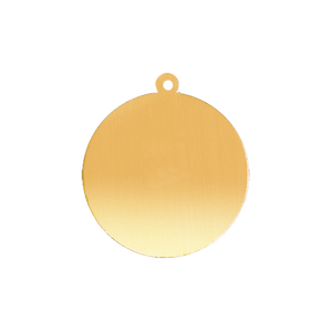 14K Gold Round Disc With Loop (.025" thickness)