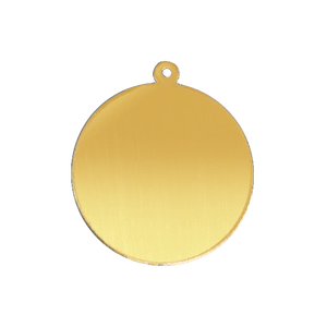 14K Gold Round Disc With Loop (.025" thickness)