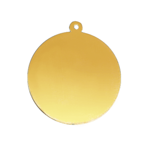 14K Gold Round Disc With Loop (.025" thickness)