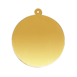 14K Gold Round Disc With Loop (.025" thickness)