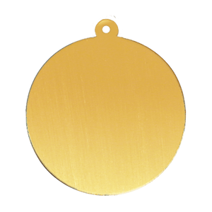 14K Gold Round Disc With Loop (.025" thickness)