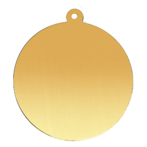 14K Gold Round Disc With Loop (.025" thickness)