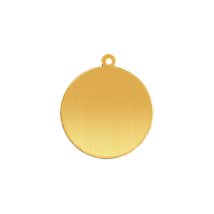 14K Gold Round Disc With Loop (.025" thickness)