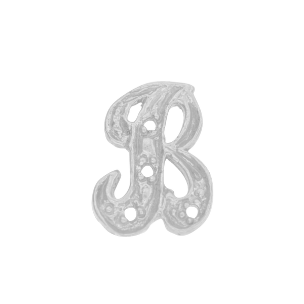ITI NYC Block Script in Sterling Silver (10mm) (Semi-Polished)
