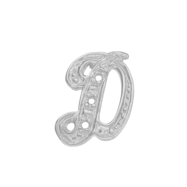 ITI NYC Block Script in Sterling Silver (10mm) (Semi-Polished)