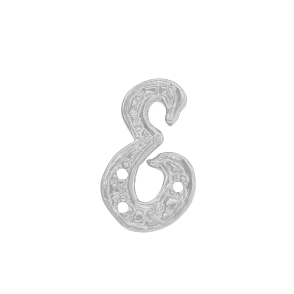ITI NYC Block Script in Sterling Silver (10mm) (Semi-Polished)