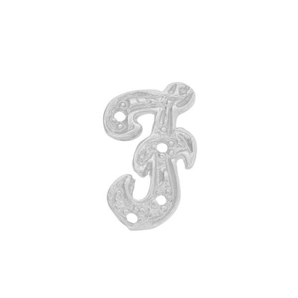 ITI NYC Block Script in Sterling Silver (10mm) (Semi-Polished)