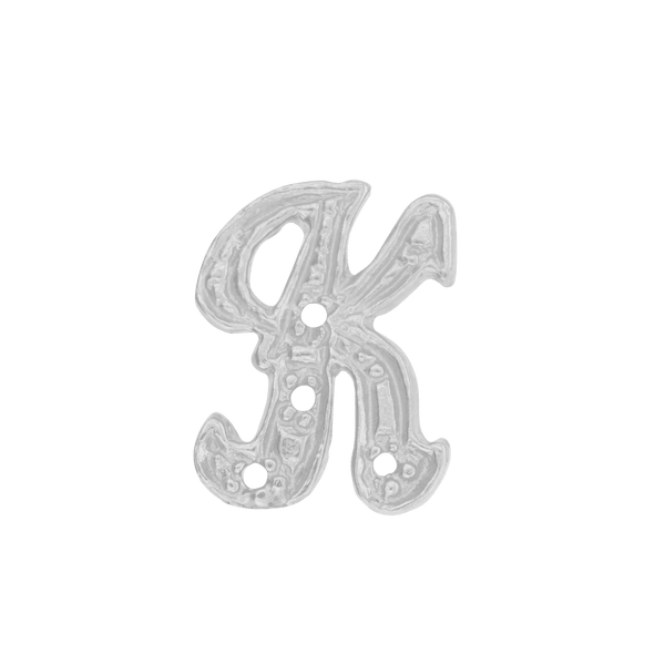 ITI NYC Block Script in Sterling Silver (10mm) (Semi-Polished)