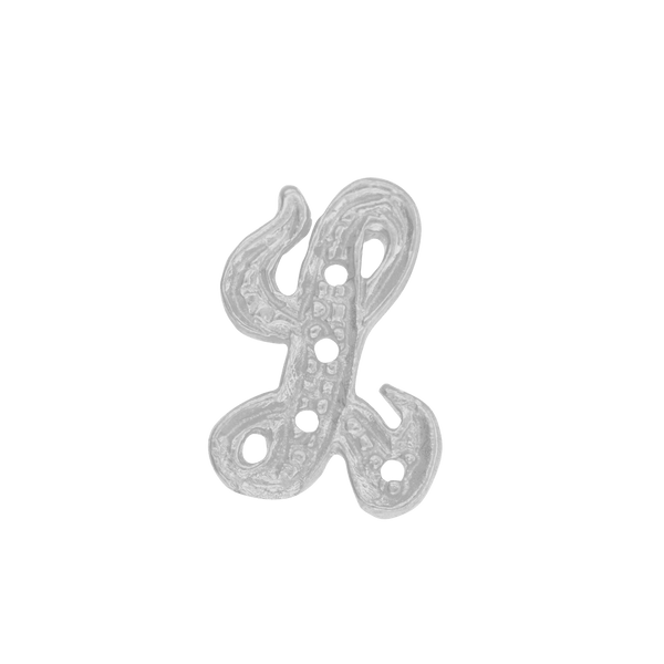 ITI NYC Block Script in Sterling Silver (10mm) (Semi-Polished)