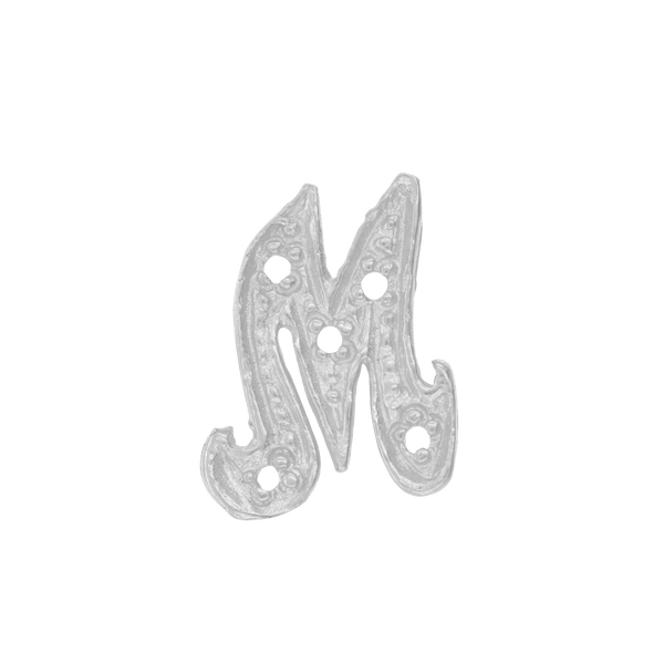 ITI NYC Block Script in Sterling Silver (10mm) (Semi-Polished)