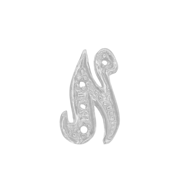 ITI NYC Block Script in Sterling Silver (10mm) (Semi-Polished)