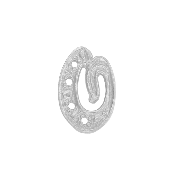 ITI NYC Block Script in Sterling Silver (10mm) (Semi-Polished)