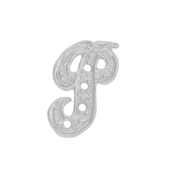 ITI NYC Block Script in Sterling Silver (10mm) (Semi-Polished)