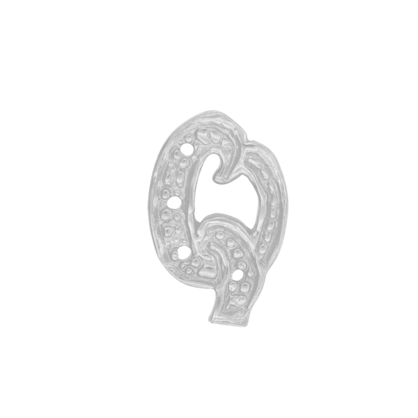 ITI NYC Block Script in Sterling Silver (10mm) (Semi-Polished)