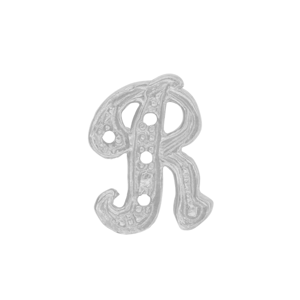 ITI NYC Block Script in Sterling Silver (10mm) (Semi-Polished)