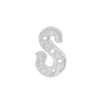 ITI NYC Block Script in Sterling Silver (10mm) (Semi-Polished)