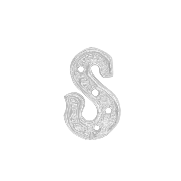 ITI NYC Block Script in Sterling Silver (10mm) (Semi-Polished)