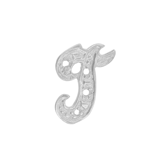 ITI NYC Block Script in Sterling Silver (10mm) (Semi-Polished)