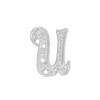 ITI NYC Block Script in Sterling Silver (10mm) (Semi-Polished)