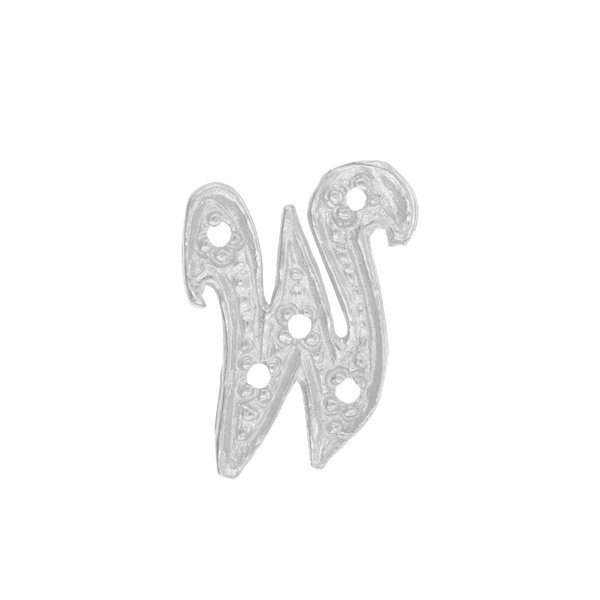 ITI NYC Block Script in Sterling Silver (10mm) (Semi-Polished)
