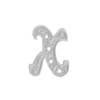 ITI NYC Block Script in Sterling Silver (10mm) (Semi-Polished)
