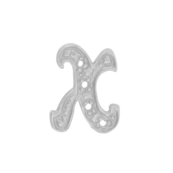 ITI NYC Block Script in Sterling Silver (10mm) (Semi-Polished)