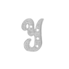 ITI NYC Block Script in Sterling Silver (10mm) (Semi-Polished)