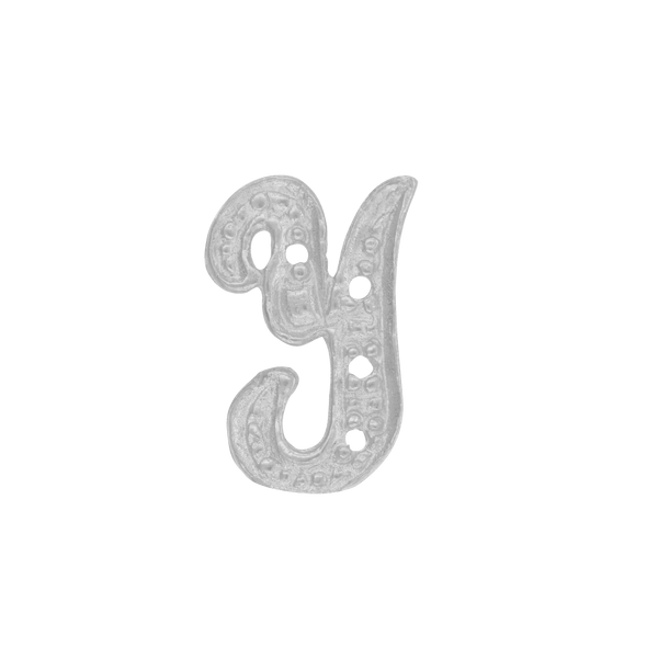 ITI NYC Block Script in Sterling Silver (10mm) (Semi-Polished)