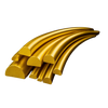 18K Yellow Domed Soft Wire