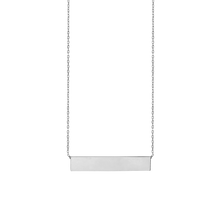 Load image into Gallery viewer, Stone Harbor Bar Necklace with Engraving in Sterling Silver (18" Chain)
