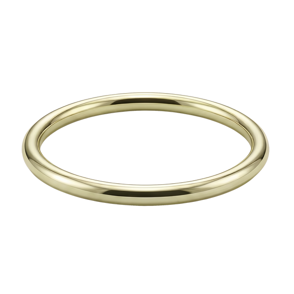 Plain Wire Bangle Bracelet in 18K Gold