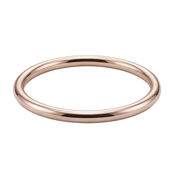 Plain Wire Bangle Bracelet in 14K Gold