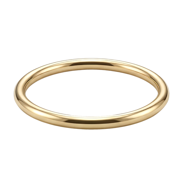 Plain Wire Bangle Bracelet in 14K Gold