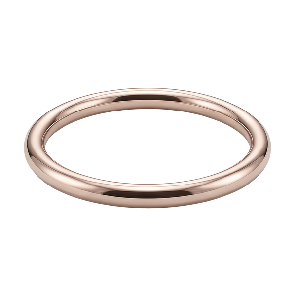 Plain Wire Bangle Bracelet in 14K Gold