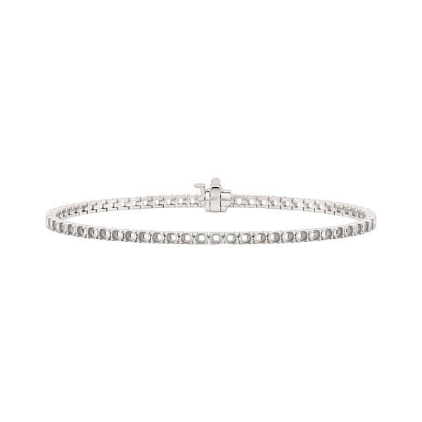 4 Prong Round Tennis Bracelet Mounting in 18K Gold (.05 ct / 2.5 mm)