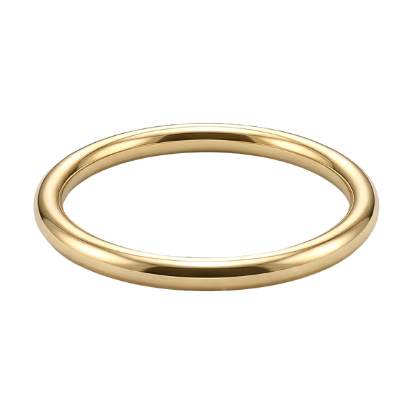 Plain Wire Bangle Bracelet in 14K Gold