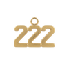 Basic Angel Numbers in 14K Gold (12.7 mm) (Semi-Polished)
