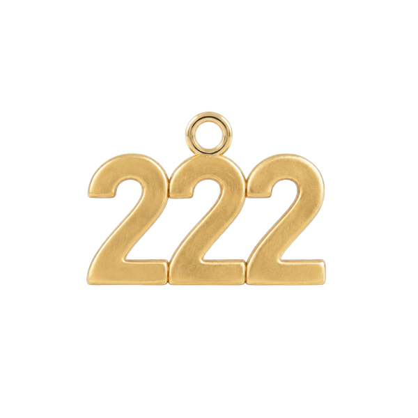 Classic Angel Number Pendants in 14K Gold (12.5 mm)