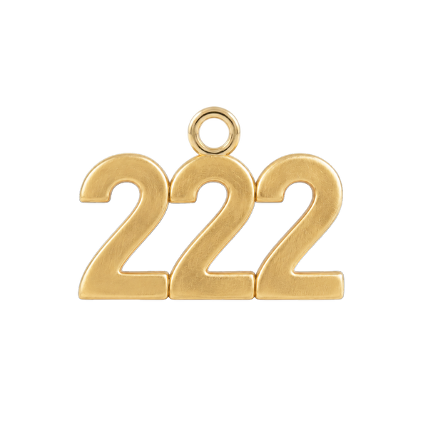 Classic Angel Number Pendants in 14K Gold (15 mm)