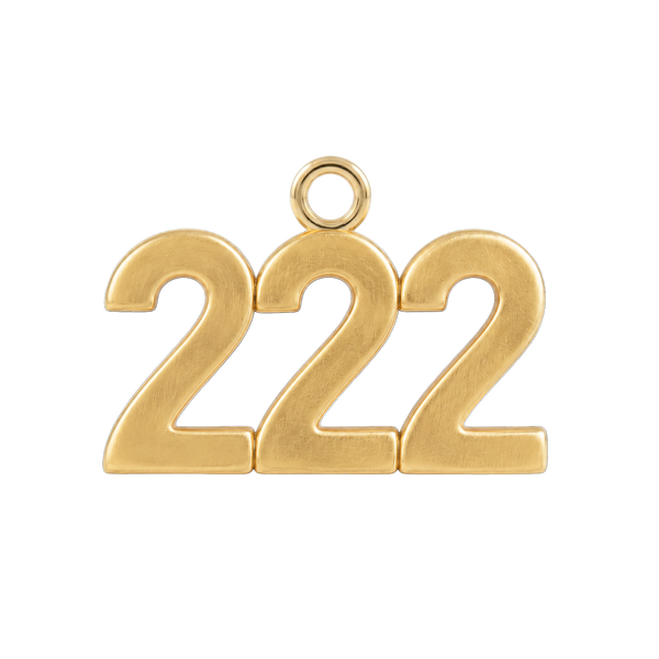 Classic Angel Number Pendants in 14K Gold (20 mm)