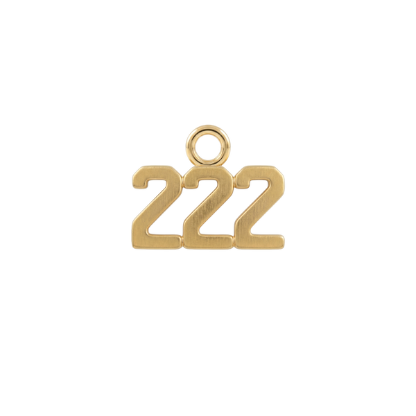 Basic Angel Numbers in 14K Gold (4.7 mm) (Semi-Polished)