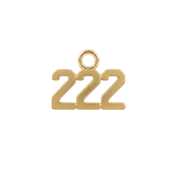 Basic Angel Numbers in 14K Gold (5.3 mm) (Semi-Polished)