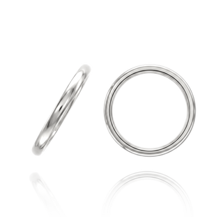 ITI NYC 14K White Gold Domed Wedding Bands (2.0 mm - 6.0 mm)