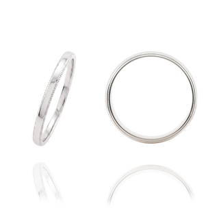 ITI NYC Sterling Silver Milgrain Wedding Bands (2.0 mm - 8.0 mm)