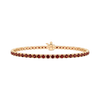 Tennis Bracelet with Garnet Stones (January Birthstones) in 18K Gold (1.75 mm - 4.0 mm)