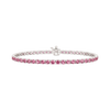 Tennis Bracelet with Tourmaline Stones (October Birthstones) in 18K Gold (1.75 mm - 4.0 mm)
