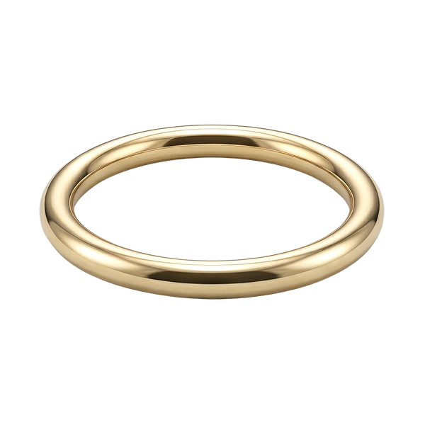 Plain Wire Bangle Bracelet in 10K Gold